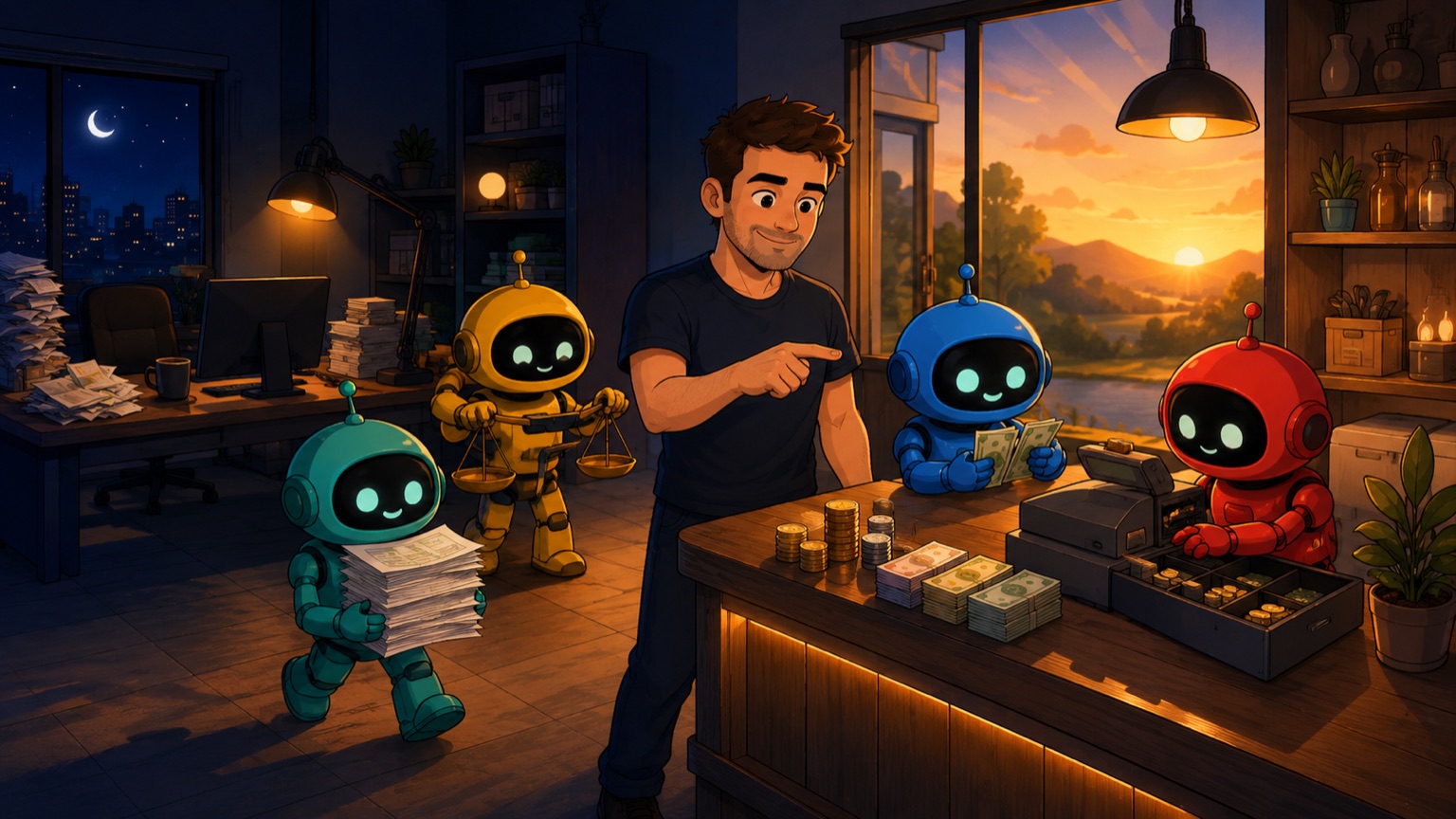 Do escritório pro balcão